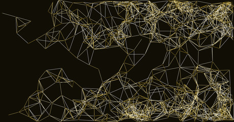 Procedural Network Mesh Art background illustration