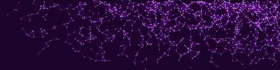 Procedural Network Mesh Art background illustration