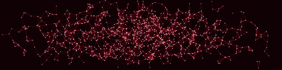 Procedural Network Mesh Art background illustration