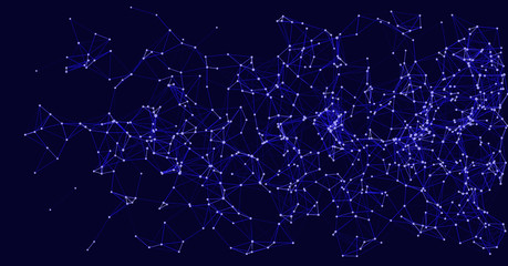 Procedural Network Mesh Art background illustration