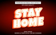 © ilhamnfs - stay home text effect
