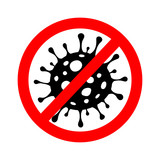 Fototapeta  - Stop coronavirus! Stilysed vector illustration.
