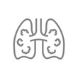 © Lifeking - Lungs with tumors line icon. Lungs cancer, diseases internal organ, tuberculosis symbol