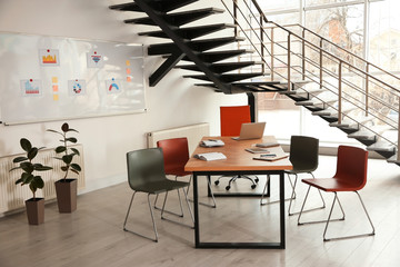 Wall Mural - Conference room interior with modern office table