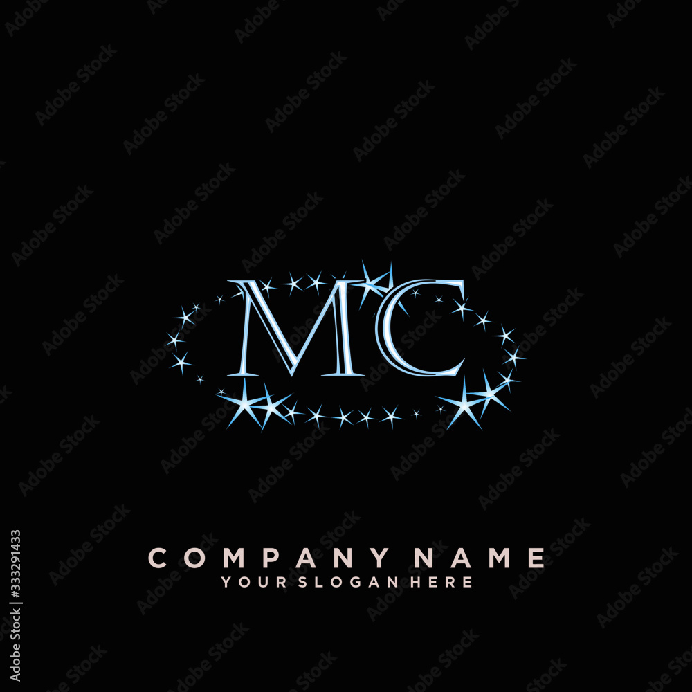 Initial Letter MC Logo With circle Template Vector Stock Vector | Adobe ...