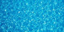 Abstract Ripped Water In Swimming Pool With Blue Radial Texture Ripples Background