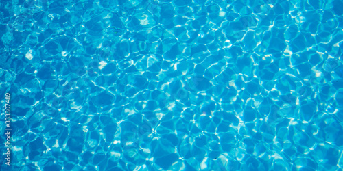 Cuadros en Lienzo Abstract ripped water in swimming pool with blue radial texture ripples backgrou