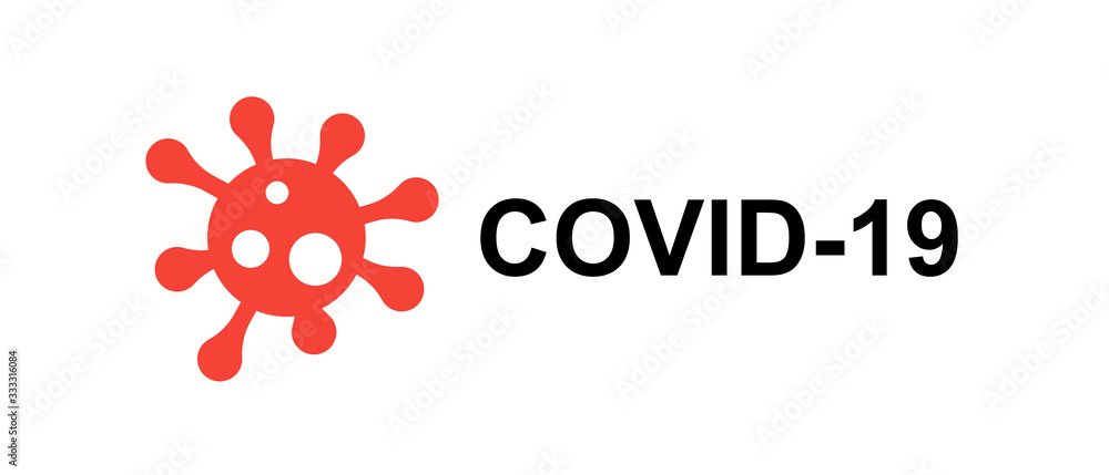 Coronavirus disease COVID-19 Pandemic warning vector illustration. Virus outbreak situation. Icon with Red Prohibit Sign - obrazy, fototapety, plakaty 