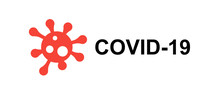 Coronavirus Disease COVID-19 Pandemic Warning Vector Illustration. Virus Outbreak Situation. Icon With Red Prohibit Sign