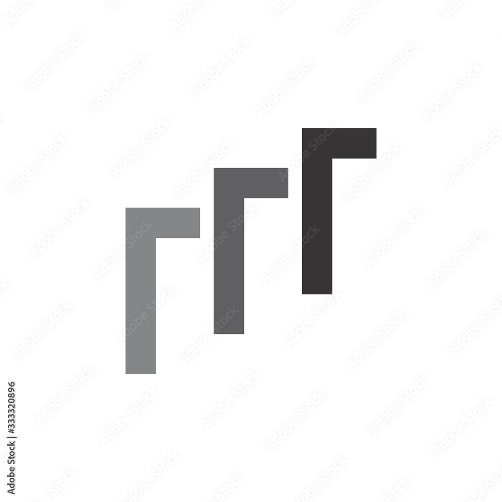 Triple R Letterr triple r letter or M letter logo design vector Stock Vector | Adobe Stock