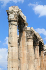 Wall Mural - Temple of Olympian Zeus and Acropolis Hill, Athens Greece