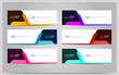 Colorful Banner background design set. modern abstract template design.