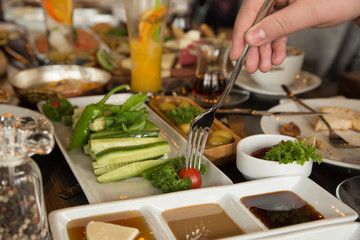 Wall Mural - Turkish Breakfast stock photo