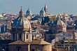 Panoramic italian rooftops in central Rome