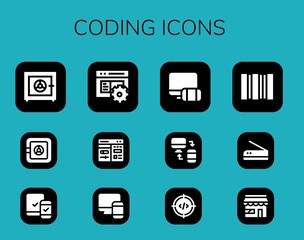 coding icon set