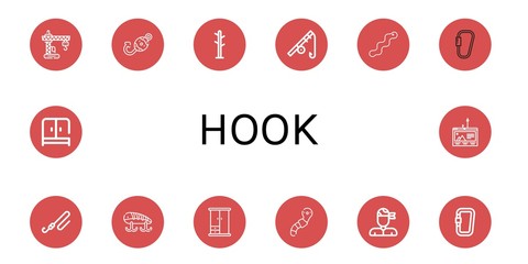 Canvas Print - hook icon set