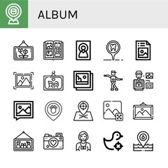 Wall Mural - album simple icons set