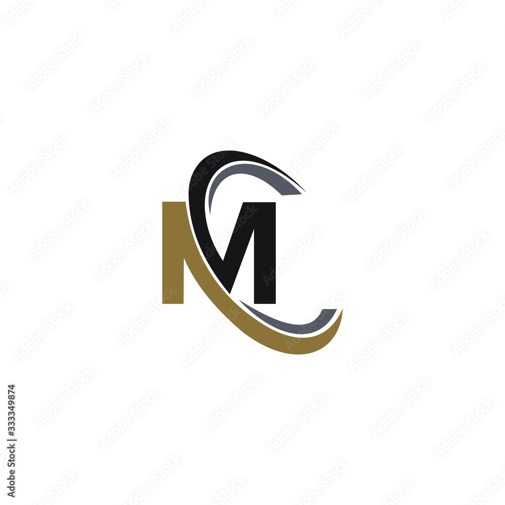 Initial Letter mc or cm logo vector design template Stock Vector ...
