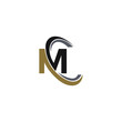 Initial Letter mc or cm logo vector design template 