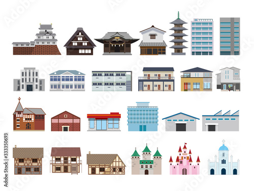 建物イラストセット Stock ベクター Adobe Stock 建物イラストセット Stock ベクター Adobe Stock