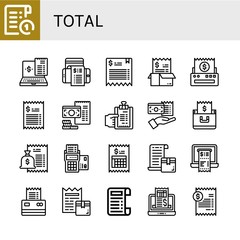 Canvas Print - total simple icons set