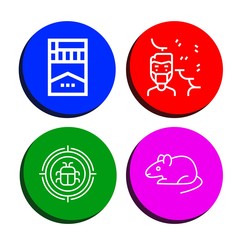 Sticker - warning simple icons set