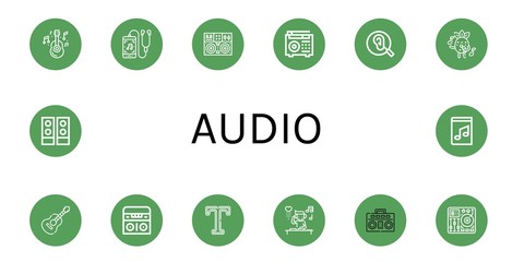 Poster - Set of audio icons