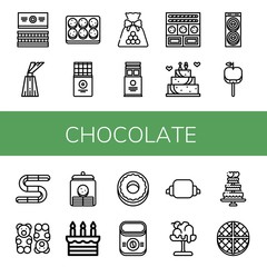 Poster - Set of chocolate icons