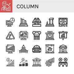 Canvas Print - column icon set