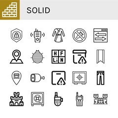 Canvas Print - solid icon set