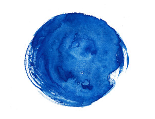 Wall Mural - Blue watercolor circle backdrop logo