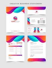 Wall Mural - Creative stationery business corporate identity template design