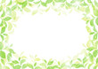© matsukiyo - Green leaves decorative frame illustration with fresh natural foliage
