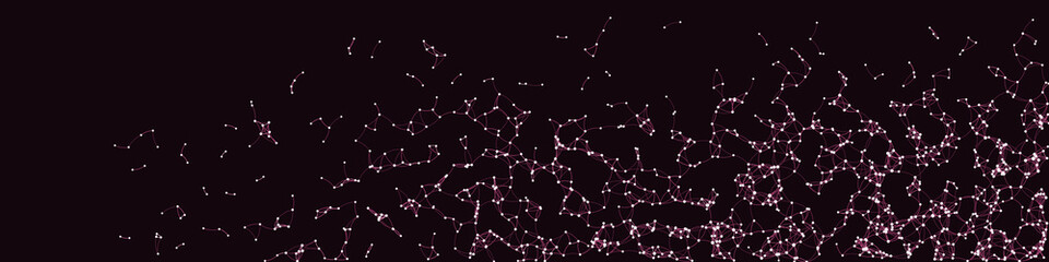 Procedural Art Network Mesh background illustration