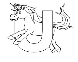 Wall Mural - Animal alphabet. capital letter . Raster illustration. For pre school education, kindergarten and foreign language learning for kids and children. Coloring page and books, zoo topic.