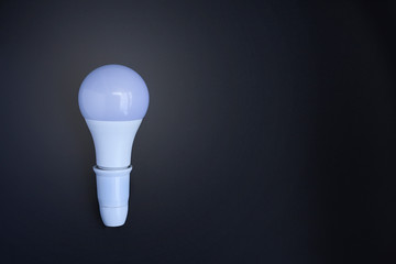 light bulb on isolated black background.  Energy or state of the mind concept