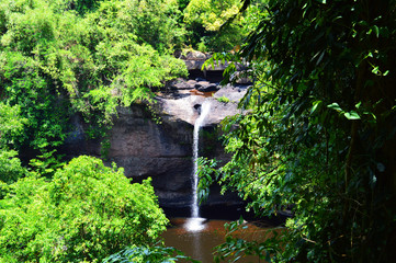 Wall Mural - Far sight vision of a beautiful cascade