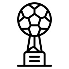 Winners Trophy Concept, Soccer and football Equipment on White Background, Sports championship Cup Vector Icon Design