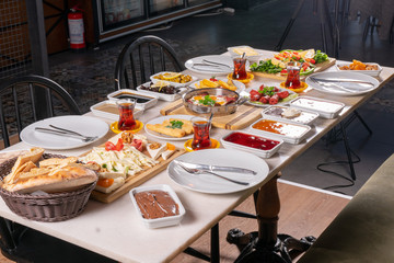 Wall Mural - Turkish breakfast stock photo