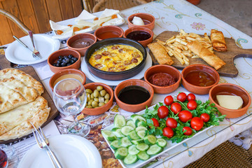 Wall Mural - Turkish breakfast stock photo