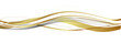 Gold Welle Wellen Band Banner Hintergrund 
