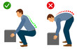 Ergonomics Correct posture to lift a heavy object