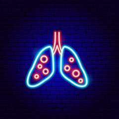 Sticker - Lung Pneumonia Neon Sign