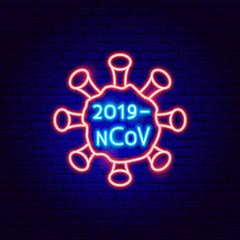 Sticker - 2019 nCoV Neon Sign