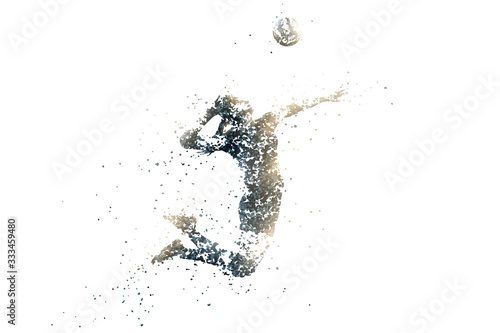 Принти на полотні volleyball abstract silhouette 1 wht bitmap ver.
