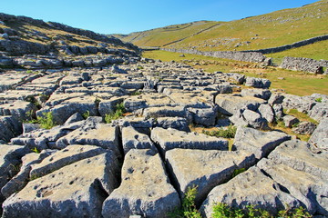 Sticker - Amazing rock formations at Malham Cove, United Kingdom