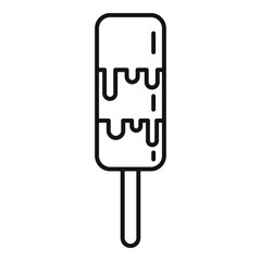 Wall Mural - Gelato popsicle icon. Outline gelato popsicle vector icon for web design isolated on white background