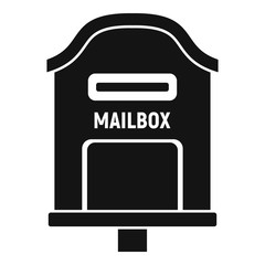 Sticker - Delivery mailbox icon. Simple illustration of delivery mailbox vector icon for web design isolated on white background