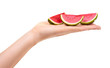 © Sviatoslav Kovtun - Decorative wooden watermelon slice.