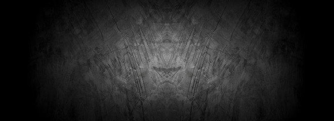 Old wall texture cement dark black gray panorama background abstract grey color design are light with white gradient background.